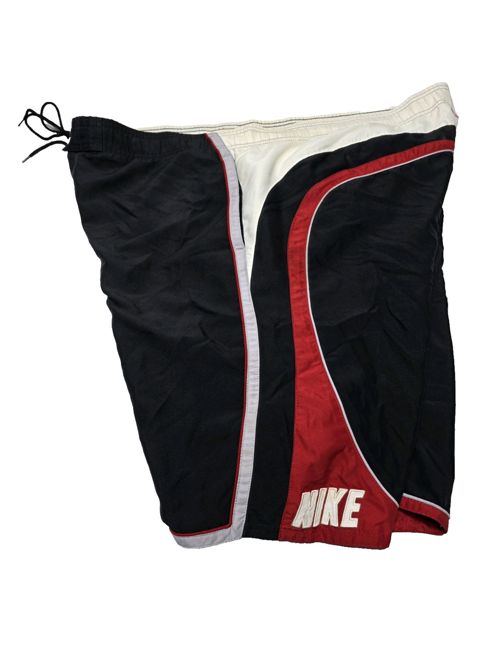 Nike Vintage Spellout 90s Swim Shorts Trunks Mesh Lined Red Size XL